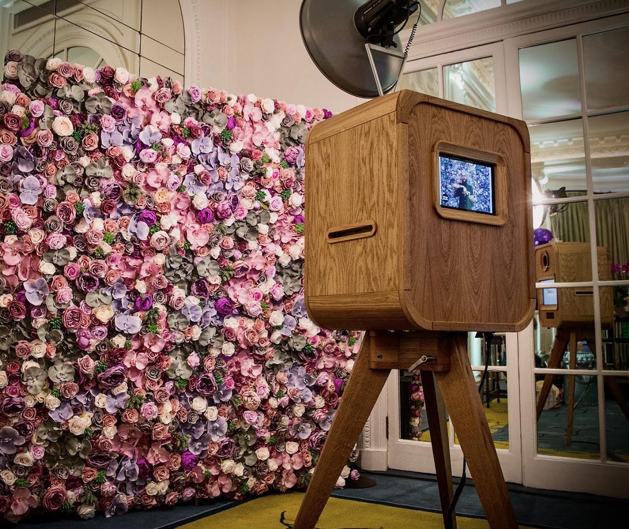 floral wedding photo booth